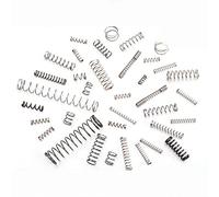 Qinlu-Resorte comprimido en espiral 10 unids de acero inoxidable resorte cilíndrico compresión resorte mini resorte espiral alambre de alambre de resorte 0.7mm, para proyectos de bricolaje(40mm,11mm)