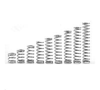 Qinlu-Resorte comprimido en espiral 20pcs Acero inoxidable SPOT SPOT PEQUEÑO Cable de resorte 0.9mm OD 8mm de longitud 10-50mm, para proyectos de bricolaje(30 Mm)