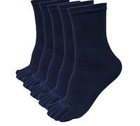 QinMM 5 Pares de Deportes de los Hombres Corriendo Cinco Dedos Dedo del pie Calcetines elásticos Cortos Calcetines sólidos