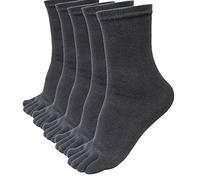 QinMM 5 Pares de Deportes de los Hombres Corriendo Cinco Dedos Dedo del pie Calcetines elásticos Cortos Calcetines sólidos
