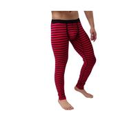 QinMM Hombre De Base Pantalones Térmicos Ropa Interior De Caliente Pantalones Largos a Rayas Leggings de Dormir