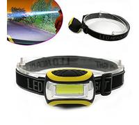 QinMM Linternas Frontales Super Brillante Impermeable COB LED 3 Modos Faro AAA Linterna al Aire Libre (no Incluye batería)