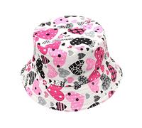 QinMM Verano Sombrero Infantil con ala Tipo de Pescador Algodón Gorra Protección de Sol Floral Hat para Bebés Niños Niñas (B)