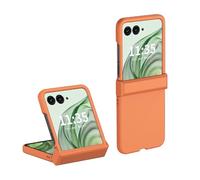 QINOUK Funda para Motorola RAZR 50 Ultra, Funda Ultrafina de PC, Protección de Bisagras, Funda Protectora Antiarañazos, para Motorola RAZR 50 Ultra-Naranja