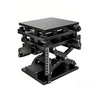 QINPI Mesa De Traslación Xyz Manual con Escala, Plataforma Elevadora De Tijera Eje Z, Mesa De Posicionamiento Xy De Precisión, Plataforma Micrométrica De Aleación De Black