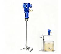 QINPI Mezclador Neumático De 1/4 HP, Agitador De Aire con Velocidad Regulable De 0-2600 RPM, Eje Y Hélice De 3 Palas De Acero Inoxidable 304