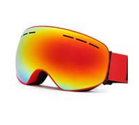 QINQIN Gafas de Sol de esquí Ajuste for Lentes antirrefletas de Doble Capa Ski Night Vision Gafas Máscara Lente Anti-Niebla Snowboard Invierno Snow Sports Skiing Lens (Color : Red)