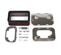 QINQIN LUQIQI Aire Limpiador de Aire FIT for Empi Weber DellORTO Carbohidrato Carburador 32/36 DGA DGV DGAV 38DGS DGAS Filtro de Aire Cromado 6 5mm