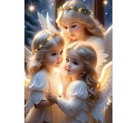 QINRUBB 5D DIY Angel Diamond Painting Kits,Round Full Drill Dreamland Diamond Art Painting Kits for Adults Beginners, DIY Painting by Numbers Diamond Art Kits for Home Fashion Decor 30x40cm