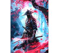 QINRUBB DIY Japanese Ninja Diamond Art Kit for Adults Beginners, Full Drill Samurai Diamond Painting Kits, 5D Fantasy Painting by Numbers DIY Dreamland Craft Kits for Home Wall Decor 12x16 inch