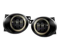 QINSHU 2 Faros Antiniebla LED Diurna Tipo Ojo Ángel Para VW Para Golf Para Jetta 6 Para Tiguan 5N Para Touran Para Beetle Para EOS Para Caddy Luces Antiniebla(White and Blue)