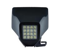 QINSHU Conjunto faros Para FC TC FE TE MX Dirt Bike Motocicleta LED Faro Luz Carenado LED Faro(Black DUAL 16)