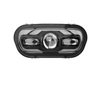 QINSHU Delantero Faro Adicional para Fat para Bob 2008-2019/9,8 "Faro LED para Motocicleta Luz Alta Y Baja DRL Faro Delantero Lámpara De Conducción
