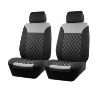 QINSHU Funda Asiento Coche Cubiertas Asiento Automóvil Bordado Doble Línea Empalme Acolchado Tamaño Universal para La Mayoría Los Tejidos Poliéster(Gray 2 Seat)