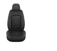 QINSHU Funda Asiento Coche Funda Asiento Todo Incluido, Cojín Cuero PU Coche, Almohadilla Universal Temporada Conductor para Mayoría Los SUV(Negro)