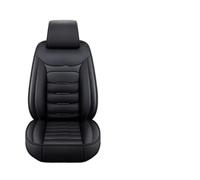 QINSHU Funda Asiento Coche Funda Asiento Todo Incluido, Protector Cuero Completo Coche, Cojín para Un Solo Conductor Y Pasajero, Temporada Universal(Black-1)