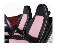 QINSHU Funda Asiento Coche para Smart 451 para Fortwo 09-14 Fundas Protectoras Personalizadas Asientos Coche Temporada Cojín Transpirable Todo Incluido(Black Pink)