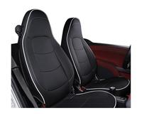 QINSHU Funda Asiento Coche para Smart 451 para Fortwo 09-14 Fundas Protectoras Personalizadas Asientos Coche Temporada Cojín Transpirable Todo Incluido(Black 2)