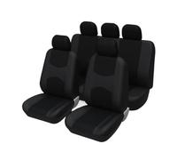 QINSHU Funda Asiento Coche para Wartburg 353 para Turismo para Vector M12 Cubierta Asiento Coche Reposacabezas Desmontables Cubiertas Universales(Black Full Set)