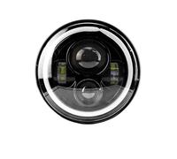 QINSHU luz conducción Para Jeep Para Wrangler JK TJ Faros Angel Eye DRL Ámbar Intermitente Faro 7 Pulgadas LED 6000K 60W