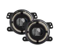 QINSHU Para Jeep Para Wrangler JK 2007-2017 Faros Antiniebla LED Redondos 2x4 Pulgadas Luces Conducción Delanteras Todoterreno Luces Antiniebla