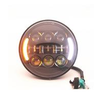 QINSHU Para V-Star Para XVS 650 950 Para Bobber Para Cafe Para Racer Faros Delanteros 40W 45W 65W 80W LED 5-3/4" 5.75" Faro Delantero Moto Focos(60W Turn Signal)