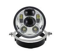 QINSHU Para VTX 2002 2003 2004 2005-2008 Para 1800 Para 1300 Faro Delantero LED Para Proyector Motocicleta 5,75 Pulgadas Con Soporte Faro Delantero Moto Focos(Silver B)