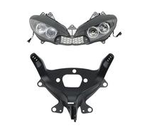 QINSHU Soporte Carenado Superior Faro Delantero Motocicleta Para YZF R6 2003 2004 2005 Para R6S 2006 2007 2008 2009 Faro Delantero Moto Focos(1 juego)