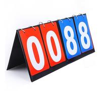 Qinsky Marcador Deportivo,4 Mesa Puntuación Flip Flipper de Tabla de Tirón Tablero de Puntaje de Multifunción Portátil para Voleibol Baloncesto Tenis de Mesa Multideportes Competición Deportiva