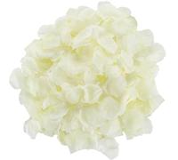 Qinsky Pétalos de Rosa,1000 Piezas Pétalos Blanco Artificiales para Bodas Decoración Fiestas Confeti San Valentín 5X5cm