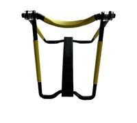 Qinto - Soporte universal para reposacabezas de cuello para guitarra y bajo eléctrico, herramienta de mantenimiento, color amarillo, fácil de instalar y usar