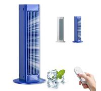Qinux Breezamax Ac, Bladeless Portable Air Conditioner, Beat the Scorching with 3 Speeds, Beat the Scorching Heat & Humidity, Quiet Operation (Blue,Charging model)