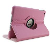 QINYUP Funda con Fundas para Despertar y Dormir para iPad Air 2 Funda Modelo A1566 A1567 Funda para Tableta 360 Grados de Cuero de PU Giratorio Carcasa Rosa