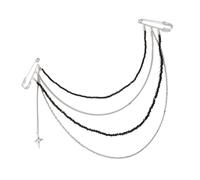 QINZITAO Broche de cadena con borlas de moda adornado con perlas de imitación para elevar los atuendos de todos los días
