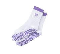QINZITAO Calcetines atléticos antideslizantes para pilates, con agarre de silicona, para gimnasio, entrenamiento, puntera completa, tobillo, prevención de caídas