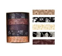 QINZITAO Cinta adhesiva decorativa con estampado de plantas de bosques, cinta decorativa para cuentas de mano, cinta para artistas para decoración de álbumes de recortes