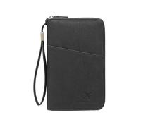 QINZITAO Funda para pasaporte con cremallera, cartera para pasaportes para viajes, funda para tarjetas de bloqueo RFID, accesorios de viaje impermeables