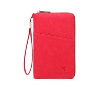 QINZITAO Funda para pasaporte con cremallera, cartera para pasaportes para viajes, funda para tarjetas de bloqueo RFID, accesorios de viaje impermeables