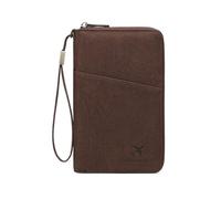 QINZITAO Funda para pasaporte con cremallera, cartera para pasaportes para viajes, funda para tarjetas de bloqueo RFID, accesorios de viaje impermeables