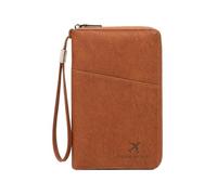 QINZITAO Funda para pasaporte con cremallera, cartera para pasaportes para viajes, funda para tarjetas de bloqueo RFID, accesorios de viaje impermeables