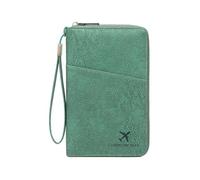 QINZITAO Funda para pasaporte con cremallera, cartera para pasaportes para viajes, funda para tarjetas de bloqueo RFID, accesorios de viaje impermeables