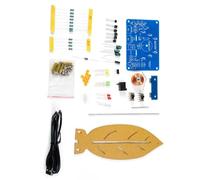 QINZITAO Kits de soldadura electromagnética oscilante para educación STEM, péndulos en forma de hoja, aguja con luz LED, proyecto electrónico