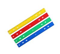 QINZITAO Regla transparente con agujero, regla recta de 12 pulgadas y centímetros, regla de doble escala, regla de dibujo, herramienta de medición matemática