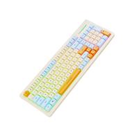 QINZITAO Teclado mecánico con cable retroiluminado a color, ergonómico, resistente a derrames, durabilidad para PC, juegos, oficina