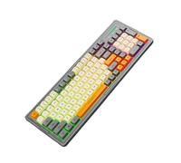 QINZITAO Teclado mecánico con cable retroiluminado a color, ergonómico, resistente a derrames, durabilidad para PC, juegos, oficina
