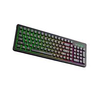 QINZITAO Teclado mecánico con cable retroiluminado a color, ergonómico, resistente a derrames, durabilidad para PC, juegos, oficina