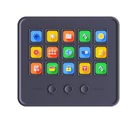 QINZITAO Teclado programable con cable con personalización visual que mejora la productividad para múltiples sistemas