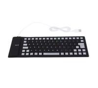QINZITAO Teclados de silicona con cable USB, 85 teclas, plegables, flexibles, enrollables, para PC, portátil, resistente al agua y