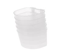 QINZTON 5 piezas comedero para pájaros con gancho de plástico translúcido y cuencos de agua jaula colgante para loros canarios semillas para comederos al aire libre 9 kg sin desperdicio
