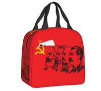 QIOEURYU Bolsa de Almuerzo Loncheras de bandera de comunismo Marx para mujeres Banderas rusas Nevera térmica Comida para niños Estudiante para Trabajo,Escuela,Viajes,Picnic,Oficina